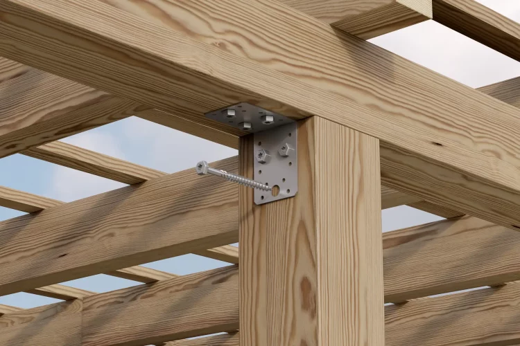 Konštrukčná skrutka na konštrukčné spoje drevených komponentov vrátane masívnych, lepených a drevených dosiek.